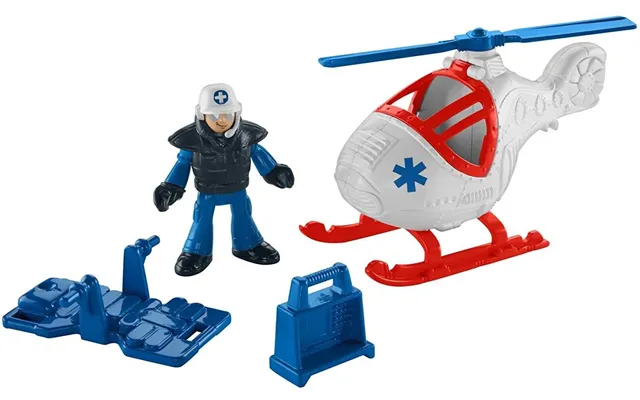 Imaginext City Helicopter And Medic Set