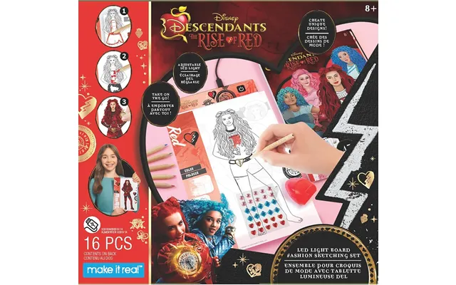 Make It Real Descendants 4 Rise Of Red Digital Light Board Fashion Sketching Set