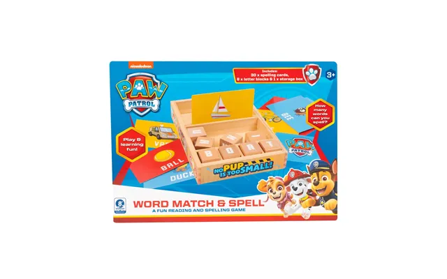 Paw Patrol Wooden Word Match And Spell Game