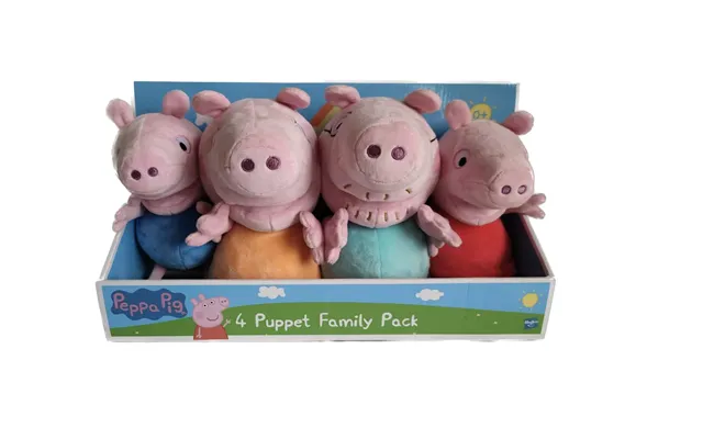 Peppa Pig Plush 4 Puppet Family Pack