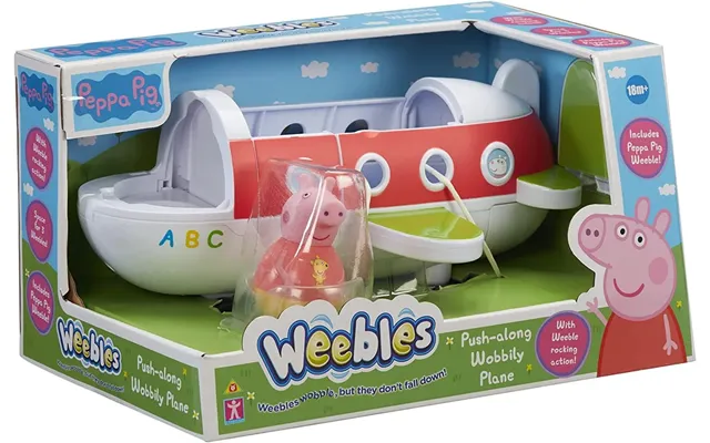 Peppa Pig Weebles Push-along Wobbily Plane