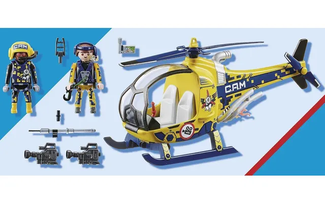Playmobil Air Stunt Show Helicopter With Film Crew 70833