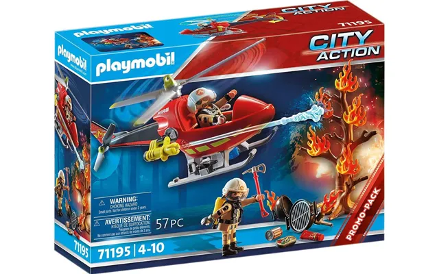 Playmobil City Action Fire Rescue Helicopter 71195