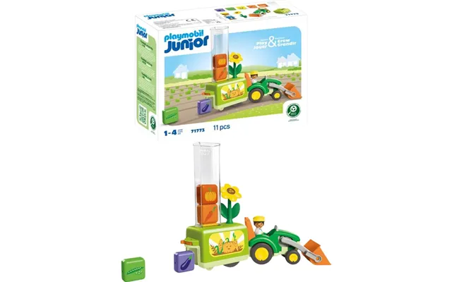 Playmobil Junior Tractor With Load & Drop Planter