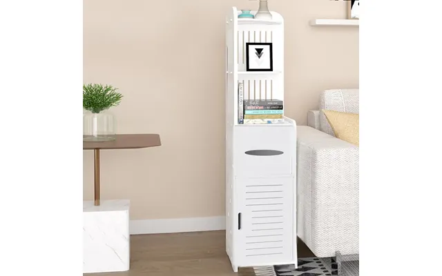 120cm Freestanding Storage Cabinet White Bathroom Corner Cupboard