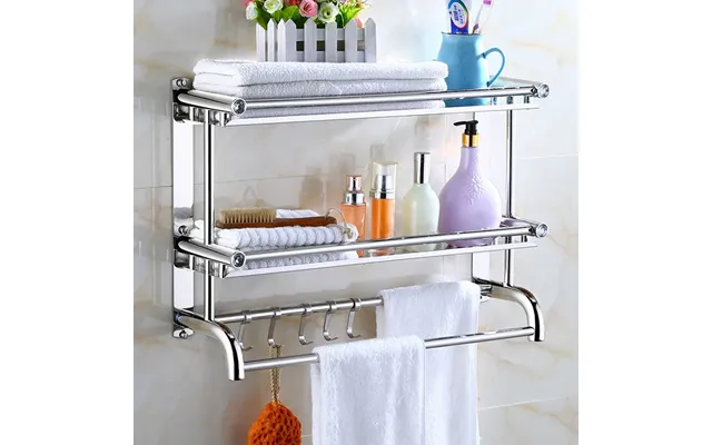 2-tier Bathroom Shelf Stainless Steel Wall Mounted Organizer