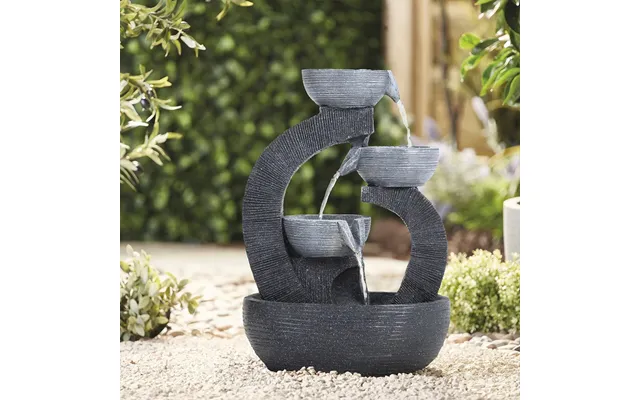 3 Tier Bowl Outdoor Solar Powered Water Fountain Decor With Led Light