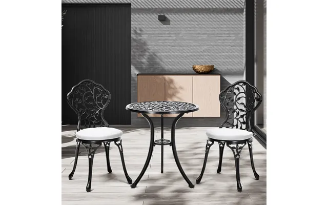 3pcs Cast Aluminum Bistro Table And Chairs Set