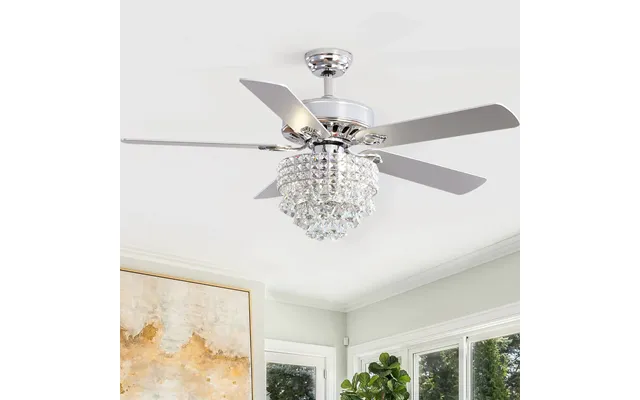 52 Inch Chandelier Ceiling Fan Light With 5 Blades And Remote Control