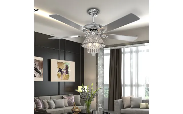 52 Inch Modern 5 Wood Blade Ceiling Fan Chandelier