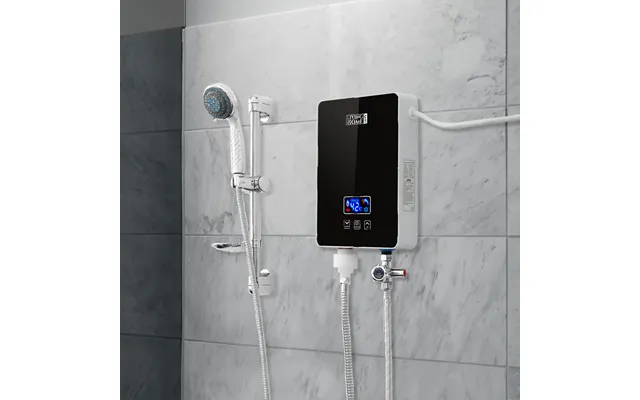 6kw Electric Instant Hot Water Heater Tankless With Shower Kit Black