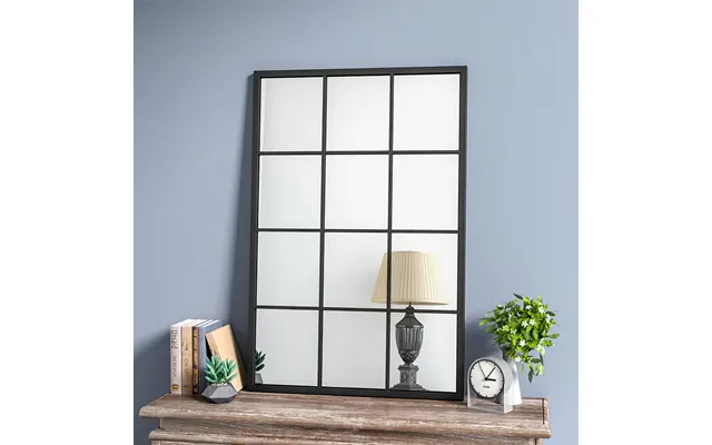 Classic Large Rectangular Wall Metal Framed Window Mirror