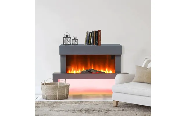 Contemporary Led Fireplace With Remote Control And Storage