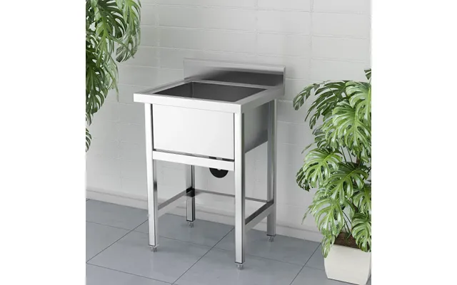 Free Standing Stainless Steel Commercial Sink With Shelf