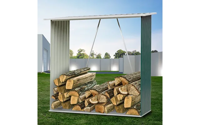 Garden Firewood Log Shed Storage Stand Tool House Green