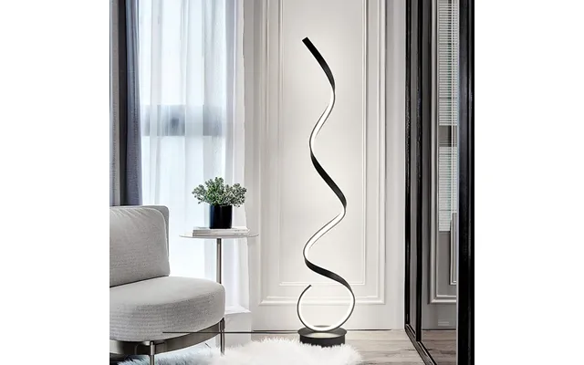 Led Living Room Spiral Floor Lamp Black