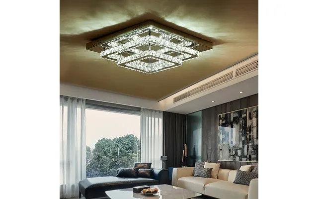 Modern Led Ceiling Light Crystal Chandelier Lamp 50cm Cool White