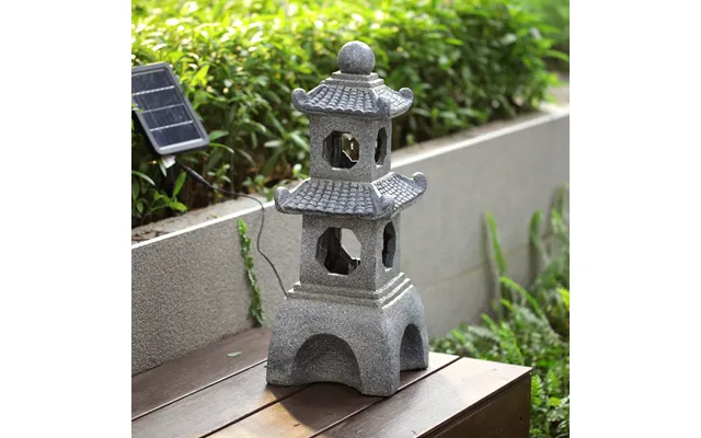Pagoda Solar Garden Fountain With Light