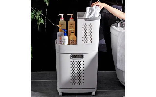 Rolling Laundry Basket Laundry Hamper Sorter With 3 Compartments