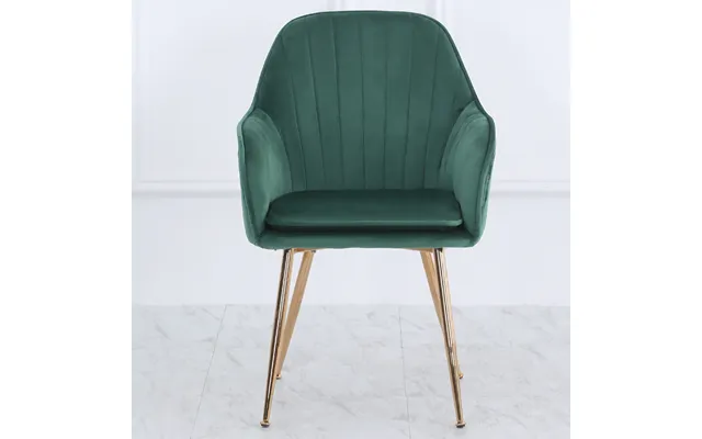 Set Of 2 Velvet Dining Chairs With Pad Green