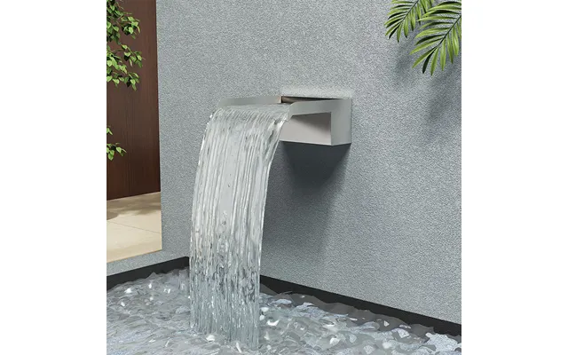 Silver 20cm Stainless Steel Waterfall Pool Fountain