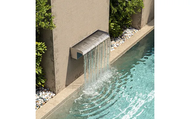 Silver 30cm Garden Pool Stainless Steel Waterfall