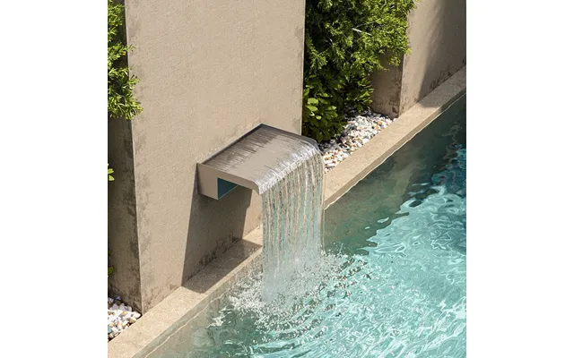 Silver 30cm Stainless Steel Waterfall Pool Fountain