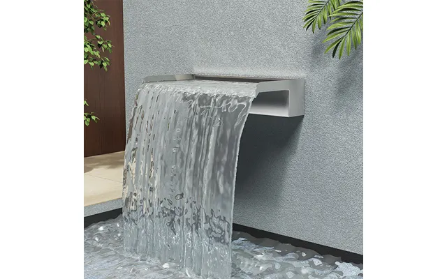 Silver 40cm Stainless Steel Waterfall Pool Fountain