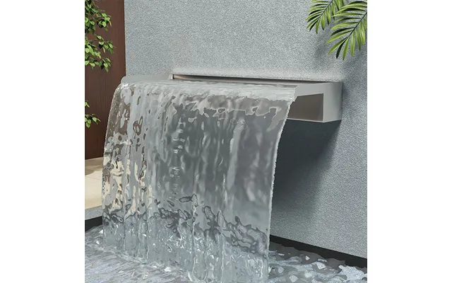 Silver 60cm Stainless Steel Waterfall Pool Fountain