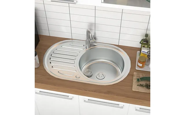 Stainless Steel Single Kitchen Sink Modern Catering Topmount