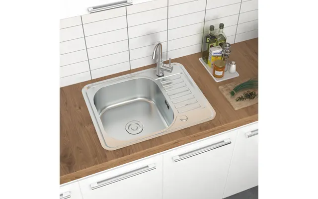 Stainless Steel Single Kitchen Sink Modern Square Laundry Topmount