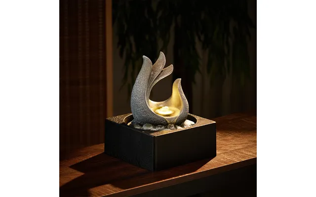 Tabletop Resin Water Feature With Led Light Home Decoration