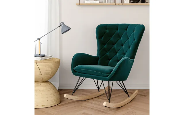 Velvet Upholstered Rocking Chair