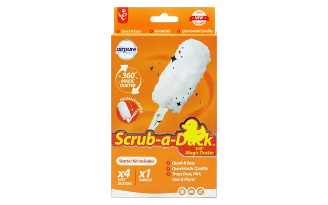 Airpure Scrub-a-duck 360 Magic Duster Starter Kit With 4 Dusting Refills & 1 Handle
