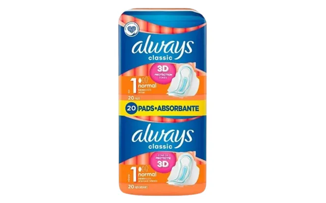 Always Classic Normal Size 1 Sanitary Pads - 20 Pcs