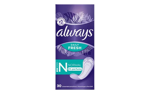Always Daily Fresh Normal 0% Perfume Pantyliners - 30 Pcs