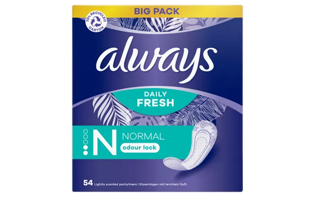 Always Daily Fresh Normal Odour Lock Pantyliners - 54 Pcs