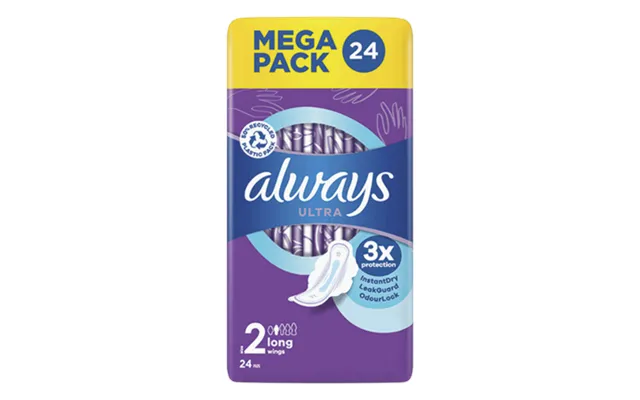 Always Ultra Long Size 2 Sanitary Pads With Wings - 24 Pcs product image