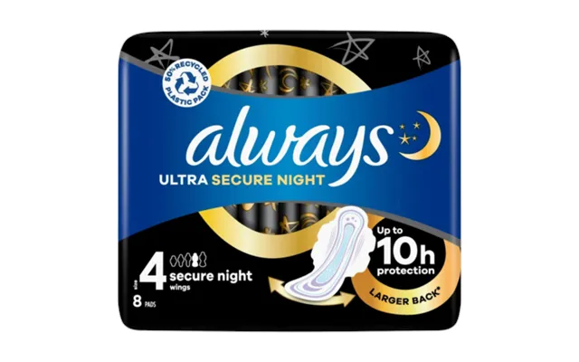 Always Ultra Secure Night Size 4 - 8 Pcs