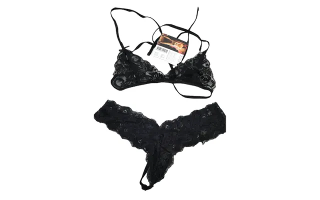 Baci Lingerie Submissive Lingerie Bikini Set With Cuff Black product image