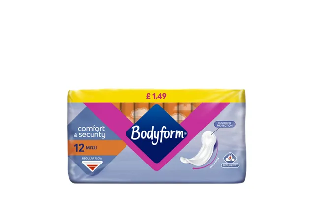 Bodyform Comfort & Security Maxi Sanitary Pads - 12 Pcs