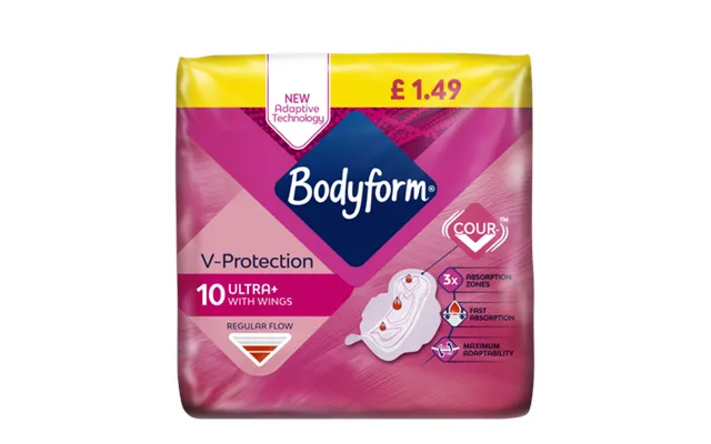 Bodyform V-protection Ultra Sanitary Pads With Wings - 10 Pcs