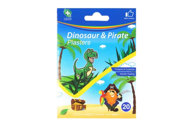 Dinosaur & Pirate Plasters 20 Pcs product image
