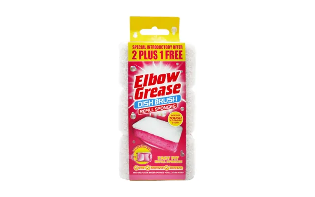 Elbow Grease Pink Dish Brush Refill Sponges - 3 Pcs product image