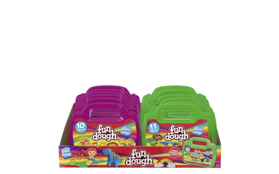 Hti Fun Dough Magical Dino & Unicorn Case Playset