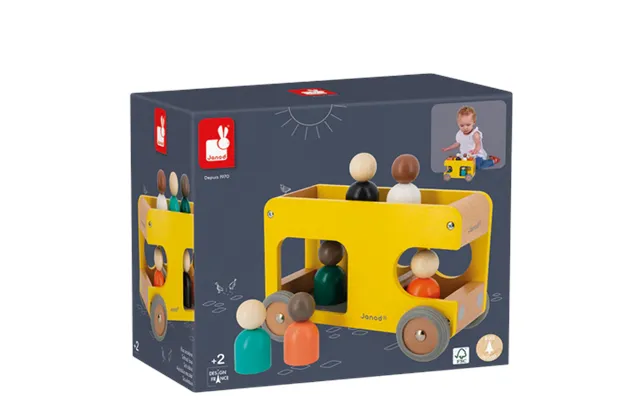 Janod Push-along School Bus Toy product image
