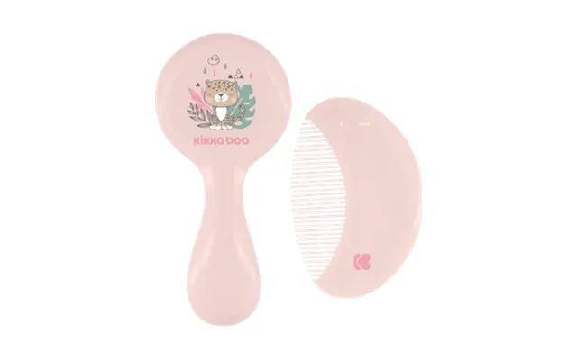 Kikka Boo Comb And Brush With Natural Bristles - Savanna Pink product image