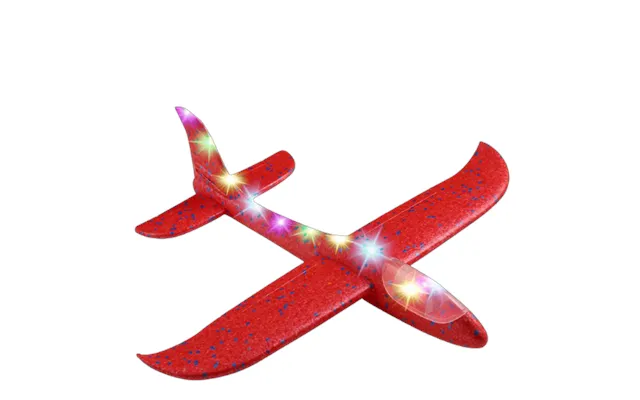 Large Foam Glider Airplane Toy With Led Lights 47 Cm