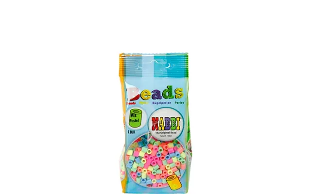 Nabbi Medium Tube Beads Pastel Mix - 1100 Pcs product image