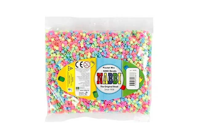 Nabbi Medium Tube Beads Pastel Mix - 6000 Pcs product image